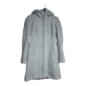 Zara Basic Women's Gray Hooded Coat Jacket‎ Size S